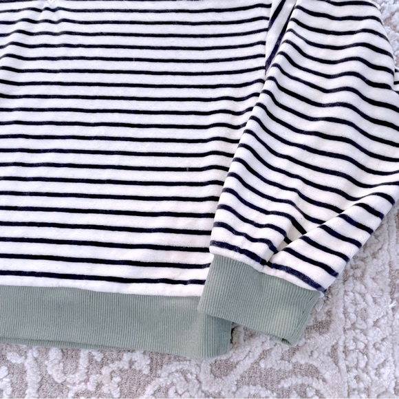 Madewell MWL Velour Stripe Crewneck - Picture 8 of 15